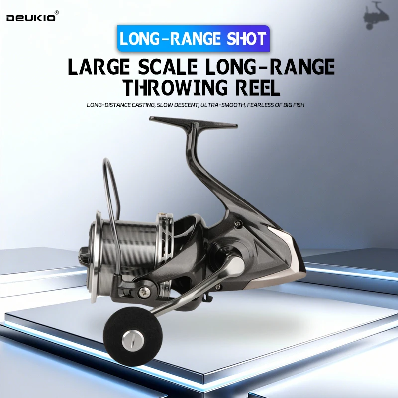 Trolling Reel - DEUKIO Kołowrotek spinningowy 8000-16000, maksymalny hamulec